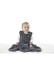 GUNAMUNA Unisex Fleece Wearable Blanket Baby Sleeping Bag, Charcoal Grey, 0-9 Mo