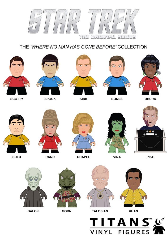Star Trek Where No Man Has Gone Before Collection 3"  Display Box of 20 Titans