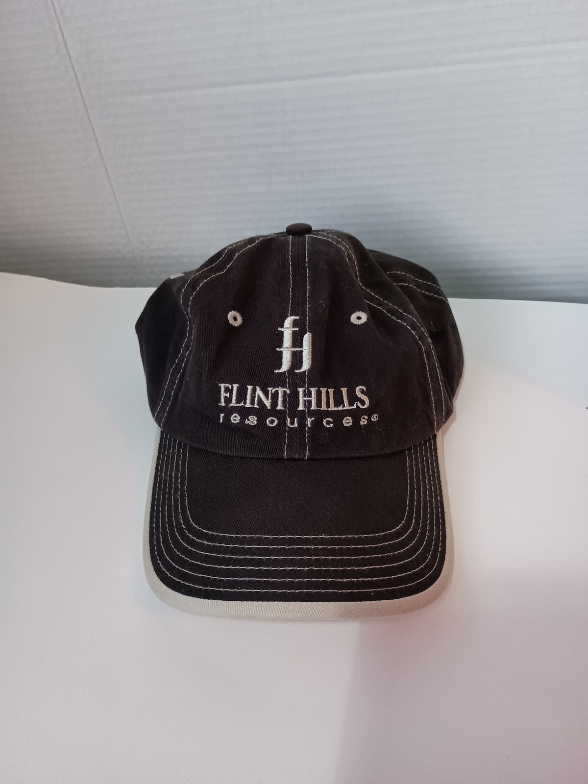 Flint Hills Resources Hat Cap Gray Black Strap Back Port Authority