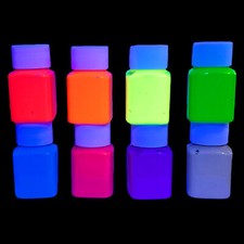 Acrylic Fluorescent UV Blacklight glow Paint 30ml or 100ml jar select a colour