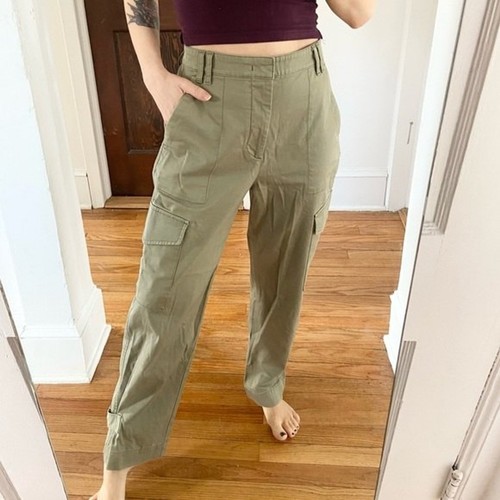 Zara Cargo Pants Green Size Small | eBay