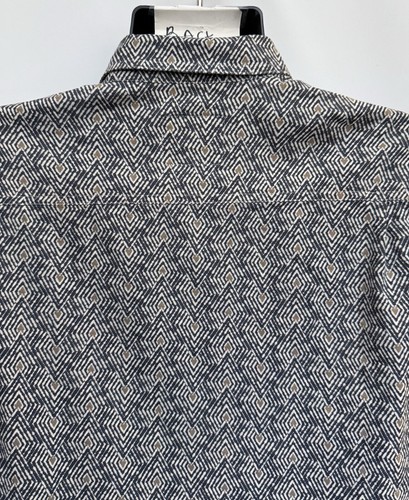 $138 RAILS Shirt Men’s L CARSON Tribal Batik Linen Blend Geometric Dad College - Picture 11 of 18