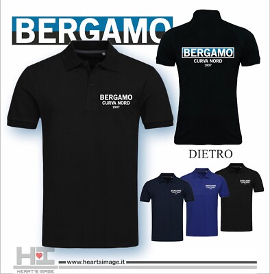 maglietta polo Bergamo curva nord atalanta 1907 ultras maglia