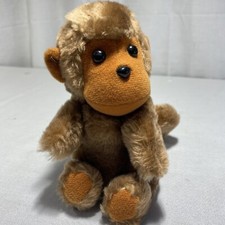 Vintage 1980 DAKIN 7" Brown Plush Stuffed Animal MANGO MONKEY Nutshells