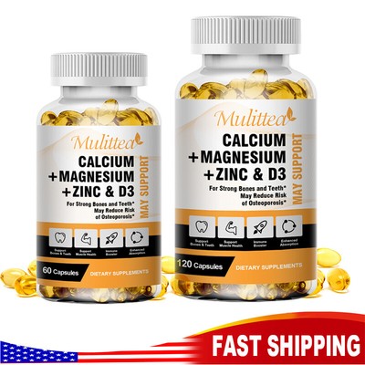 Zinc Calcium Magnesium & Vitamin D Complex Supplement Bone Muscle Immune Support