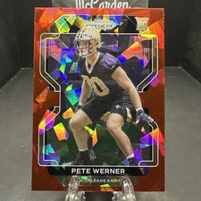 2021 Panini Prizm Rookie Red Ice Prizm Pete Werner #391 Rookie RC Saints