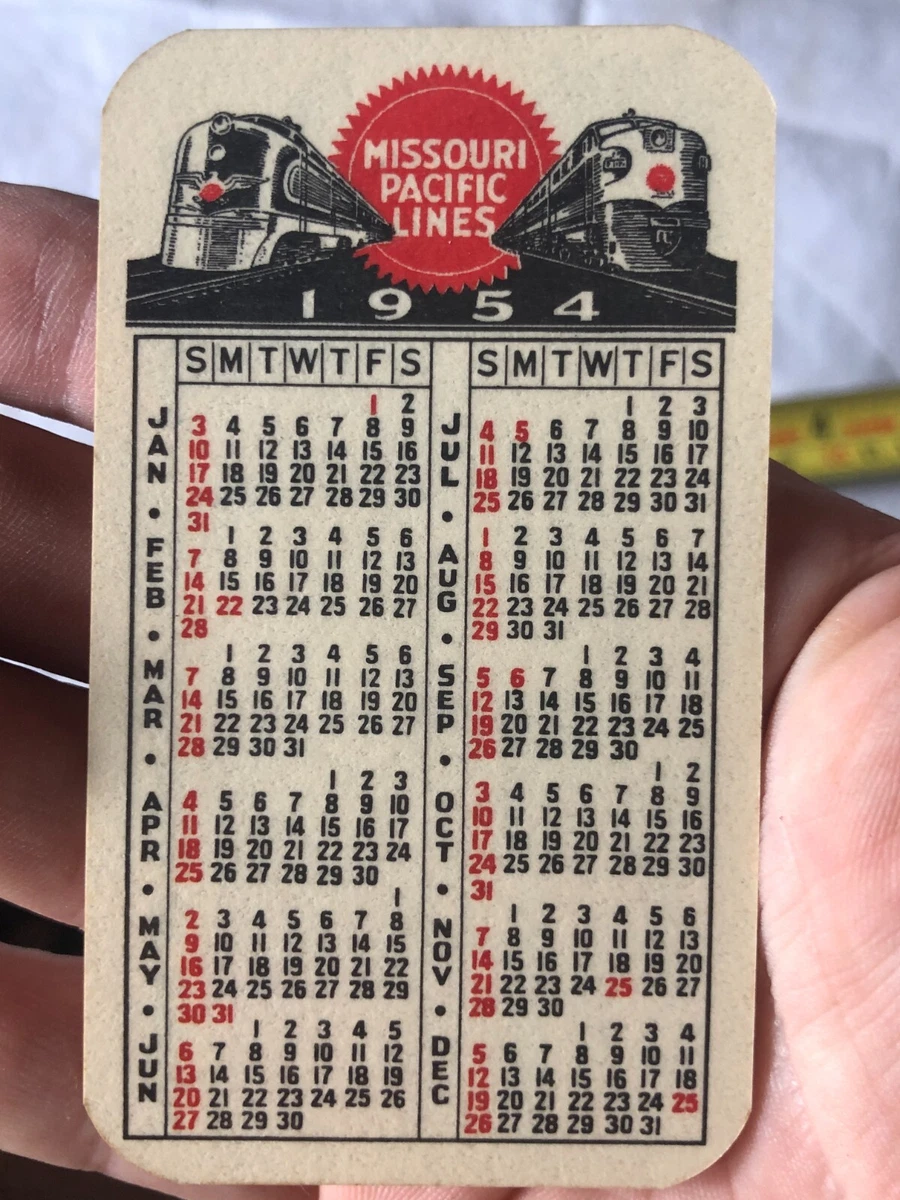 Missouri Pacific Lines RR * 1954 Calendar * Zoo Animals | eBay