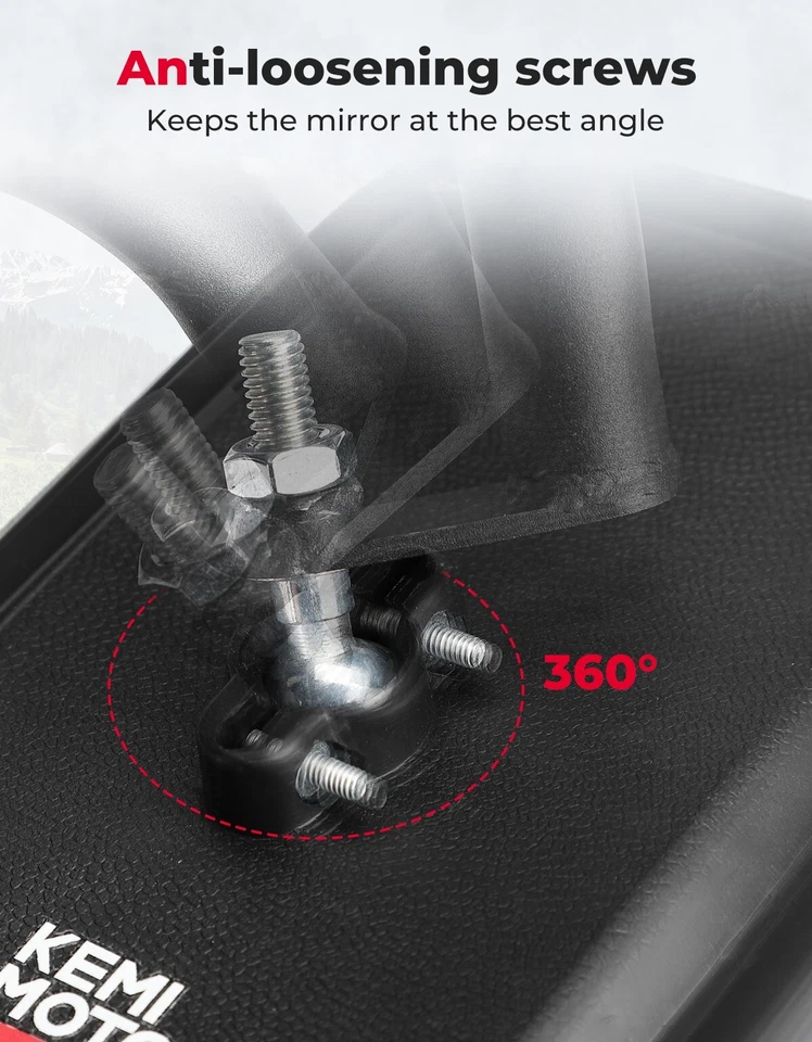 Kit de espejos retrovisores de cabina externos de 2 piezas para Kubota RTV400/500/1100 RTV1140 RTV-X1100C Foto 4 de 4
