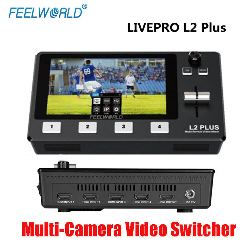 FEELWORLD L2 PLUS Multi-Camera Video Mixer Switcher 5.5inch LCD Touch Screen PTZ - Image 3 of 4
