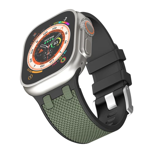 Rubber Sport Band Silicone Strap for Apple Watch 9 8 7 6 5 SE Ultra 2 44/45/49mm - Picture 10 of 40