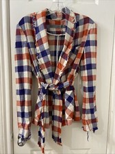 raquel allegra Plaid Print Belt Blazer Sz 0 item 6.3 