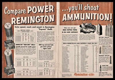 1954 REMINGTON AMMUNITION Full-line Shotgun Shells & Bullets