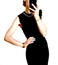 ZARA BLACK DRESS SLEEVELESS PENCIL DRESS TUBE MIDI DRESS SIZE M  NEW