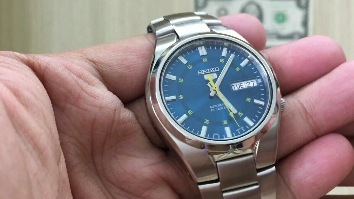Seiko 5 SNK615K1 Automatic 21 Jewels Stainless Steel Blue Analog