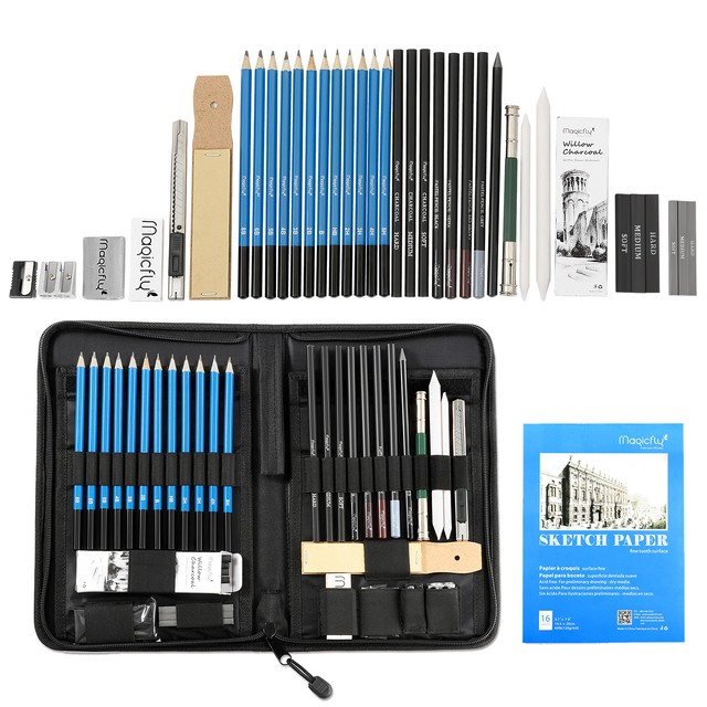 41pcs Drawing Sketching Sketch Pencil Set Student Stationery Art Supply Bag 41pcs Drawing Sketching Sketch Pencil Set Student Stationery Art Supply Bag