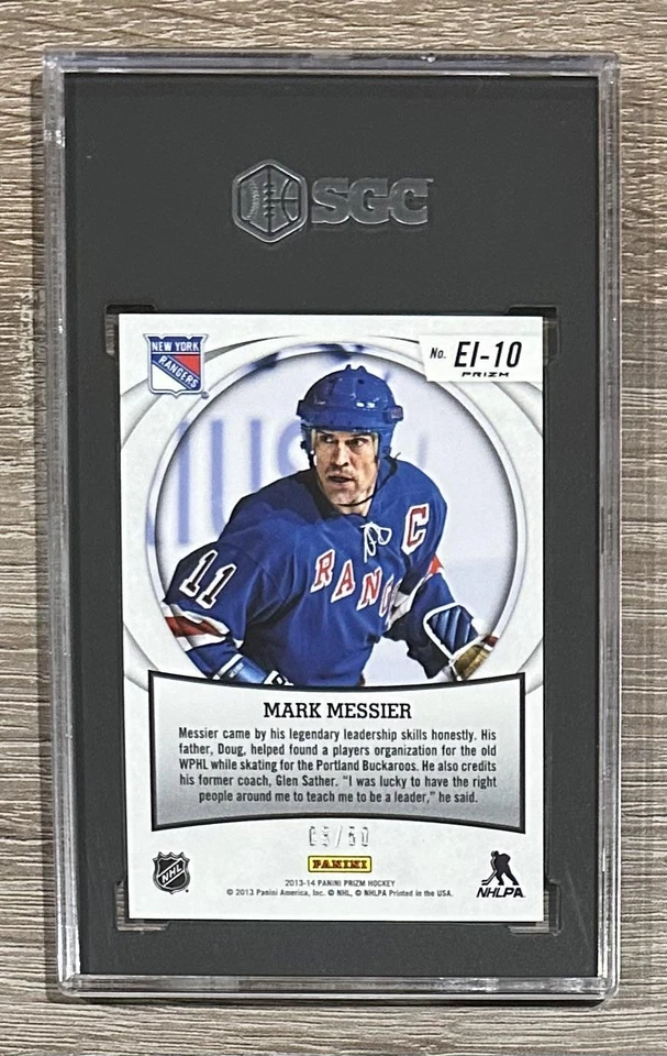 2013-14 Panini Prizm #EI-10 Mark Messier Endless Impressions Orange #/50 SGC 9.5 - Image 2 of 2