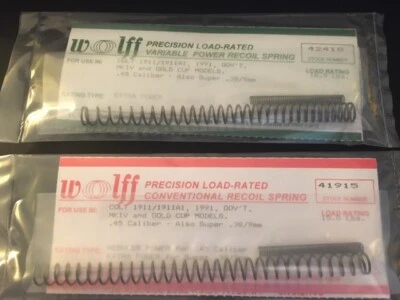 COLT 1911 91 GOV MKIV GOLD CUP Recoil Springs 5 # Lb to 28 # Lb BUY MORE=SAVE $