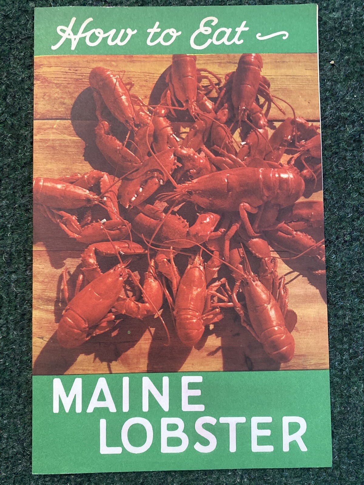How to Eat Maine Lobster c 1950's/60 flier/brochure catching lobsters Augusta eBay