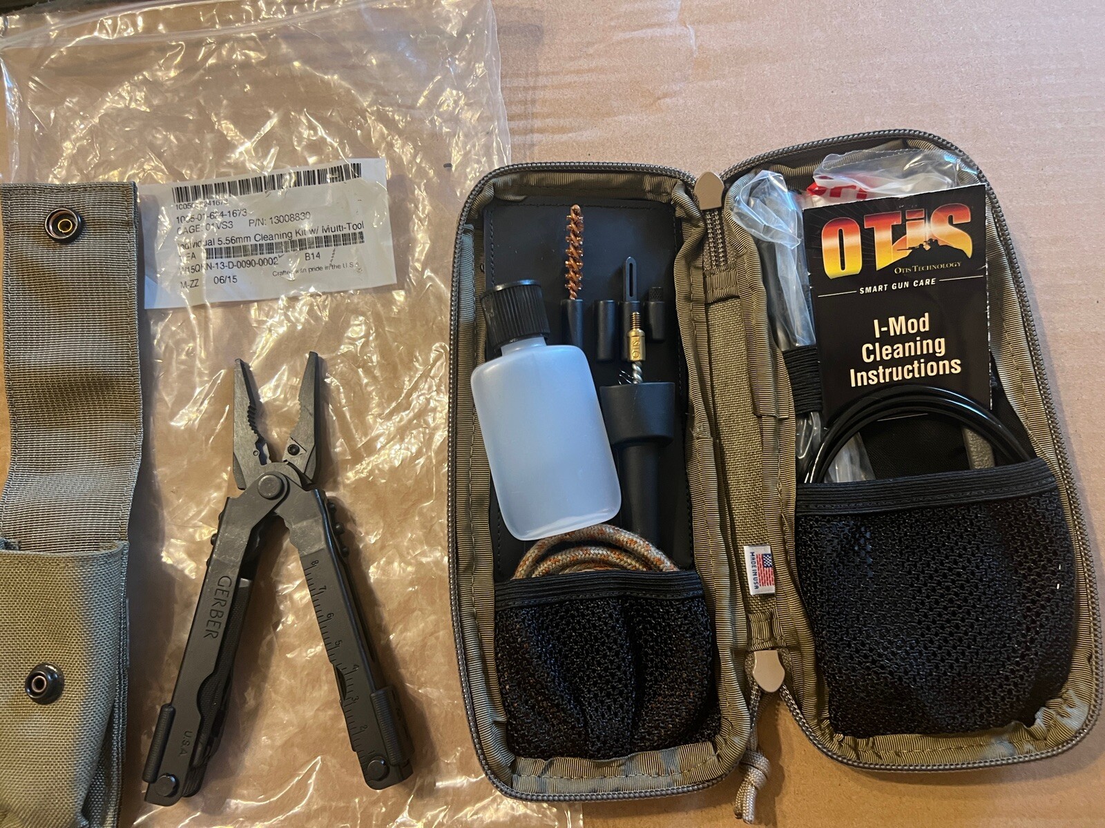 Otis Individual Weapons Cleaning Kit With Gerber Multi Tool 5.56 eBay
