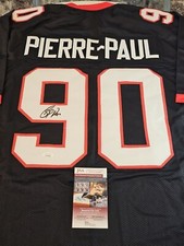 Jason Pierre-Paul Autographed/Signed Jersey JSA COA Black Custom Jersey 