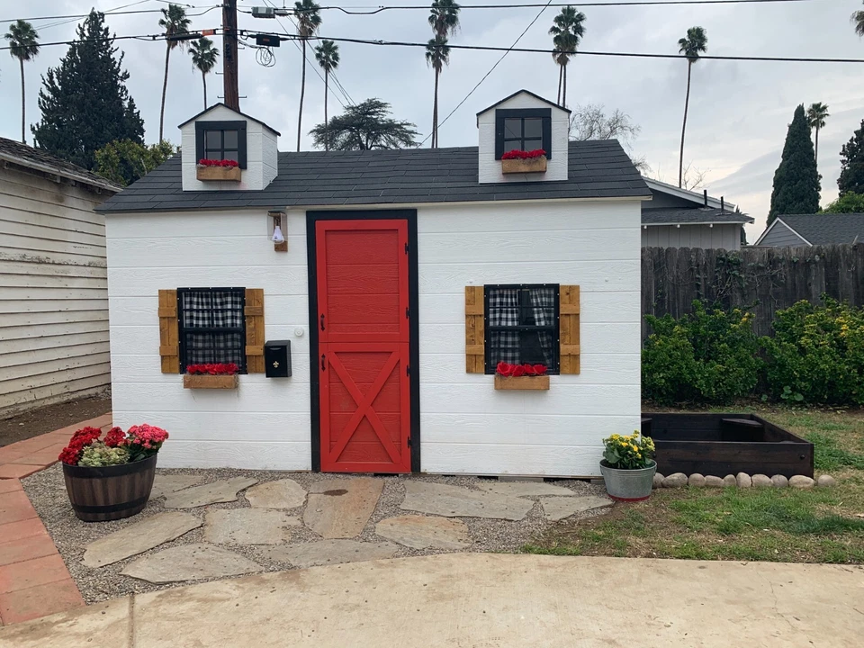 Paquete de 2 ventanas de cobertizo y más ventana de cobertizo de 12" x 18" marrón al ras aluminio templado Foto 3 de 4