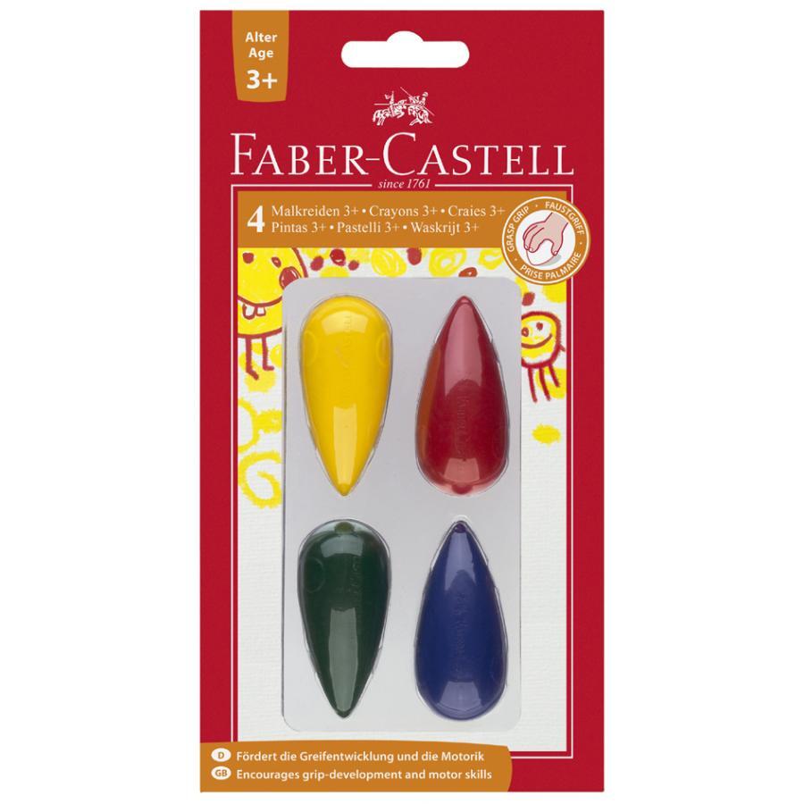 FABER-CASTELL Bombillas de cera, colores surtidos, blister de 4