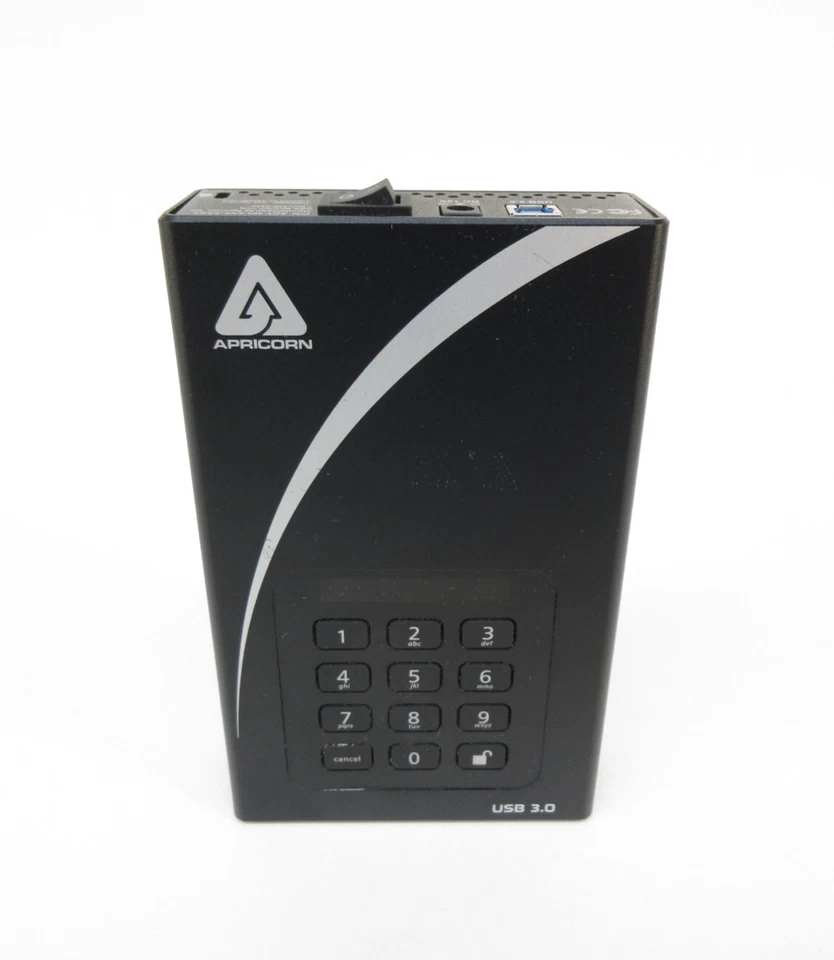 Apricorn ADT-3PL256-3000 Aegis Padlock DT 3TB Encrypted External Hard Drive - Image 2 of 4