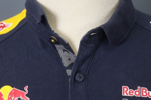PUMA Multi Collared Red Bull Racing Short Sleeve Button Front Polo Shirt Size M - Picture 7 of 20
