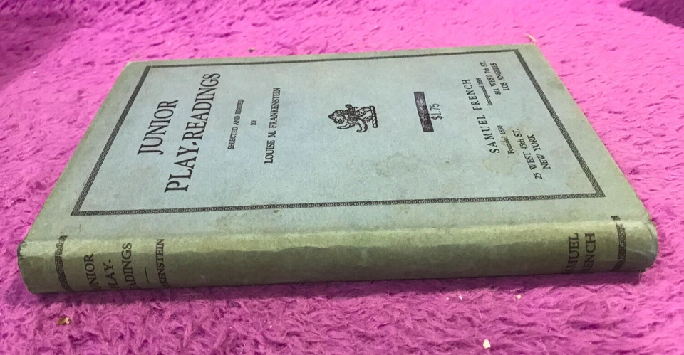 JUNIOR PLAY-READINGS by Louise M. Frankenstein - Vintage 1945 Hardcover w/DJ - Image 3 of 4