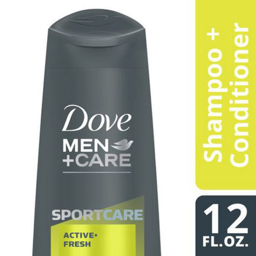 3x Dove Men+Care Dove Men Care Active+Fresh 2 in 1 Shampoo and Conditioner 355ml