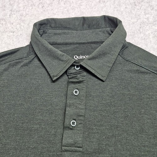 Quince Flowknit Breeze Performance Langarm Polo olivgrün Herren L - Bild 3 von 10