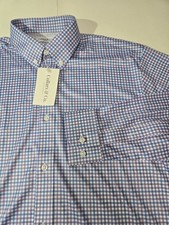 Collars And Co Shirt Men M Dress Collar Polo Button Down Purple Gingham Check