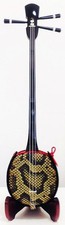 Okinawa Sanshin 3-String Japanese Shamisen Snakeskin Traditional Beginner Set