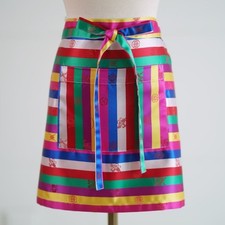 Korean Traditional Saekdong Mini Hanbok Skirt Wrap   Colorful Waist Apron Decor
