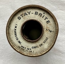 Vintage Stay-Brite 1/16 Silver Solder 16 oz Spool J.W. Harris Co Inc