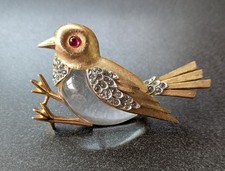 Trifari Jelly Belly Brooch Sparrow Bird by Alfred Philippe
