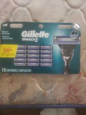 Gillette Mach3 Men's Razor Blade Refills - 15 Count