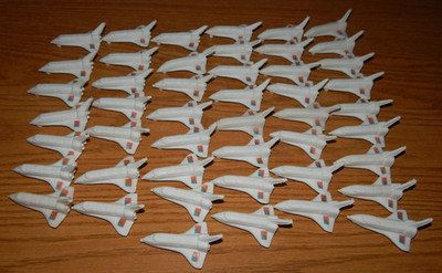 Vintage Space Shuttle Erasers ~ Space Shuttle Columbia ~ Lot of 47