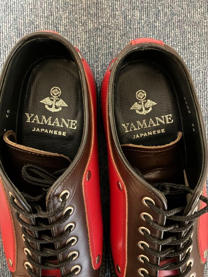 Men 7.0US EVISU Men Shoes Yamane Color Monkey Boots Red Brown JPN