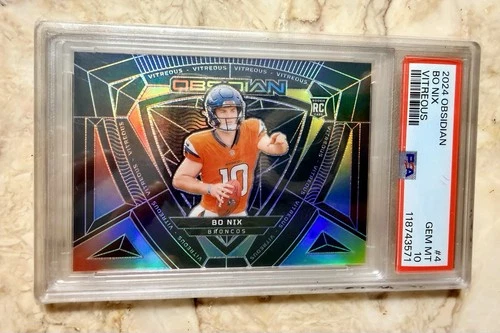 2024 PANINI OBSIDIAN VITREOUS #4 BO NIX ROOKIE RC PSA 10