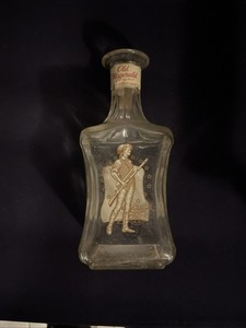 Vintage Old Fitzgerald Liquor Bottle Minuteman Soldier Glass Decanter No Top