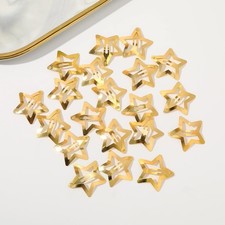20Pcs Gold Star Hair Clips,Metal Snap Hairs Clips,Hair Barrettes,Hairs Side C...