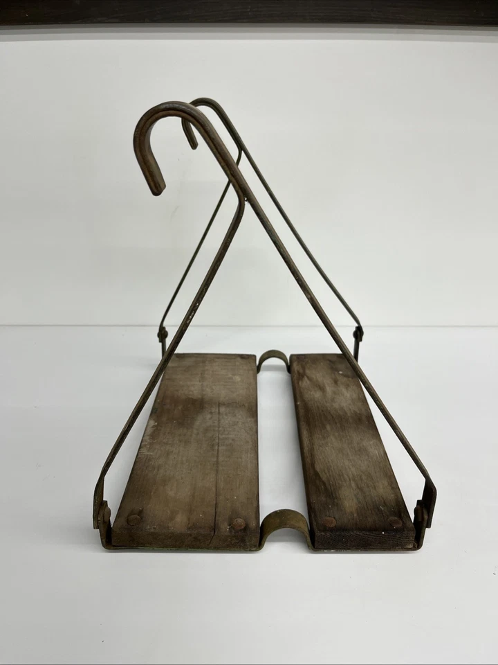 老式Safe-T-Step木制梯子平台钩1940年代台阶 — 第 2/4 张图片