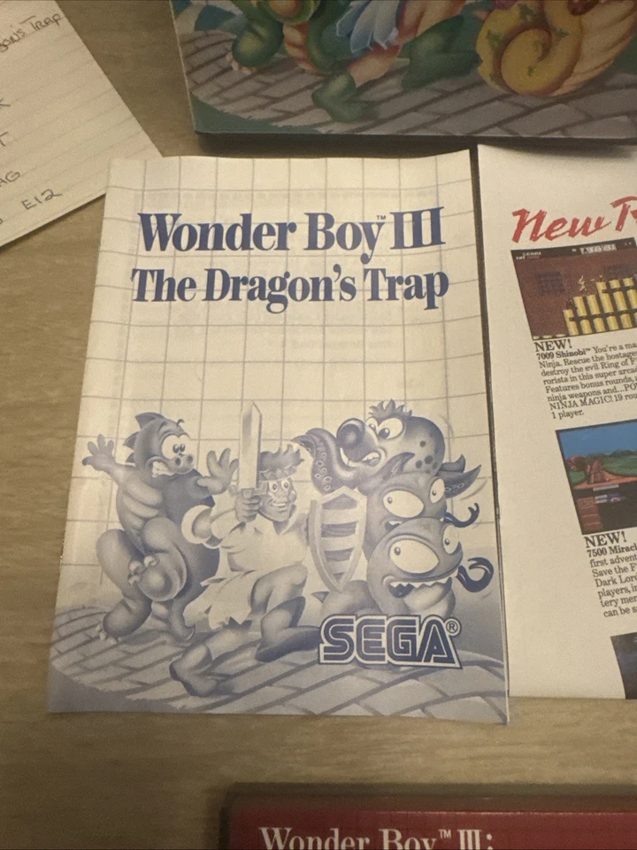 Sega Master System Wonder Boy III: The Dragon's Trap CIB w Manual vintage game - Image 3 of 4