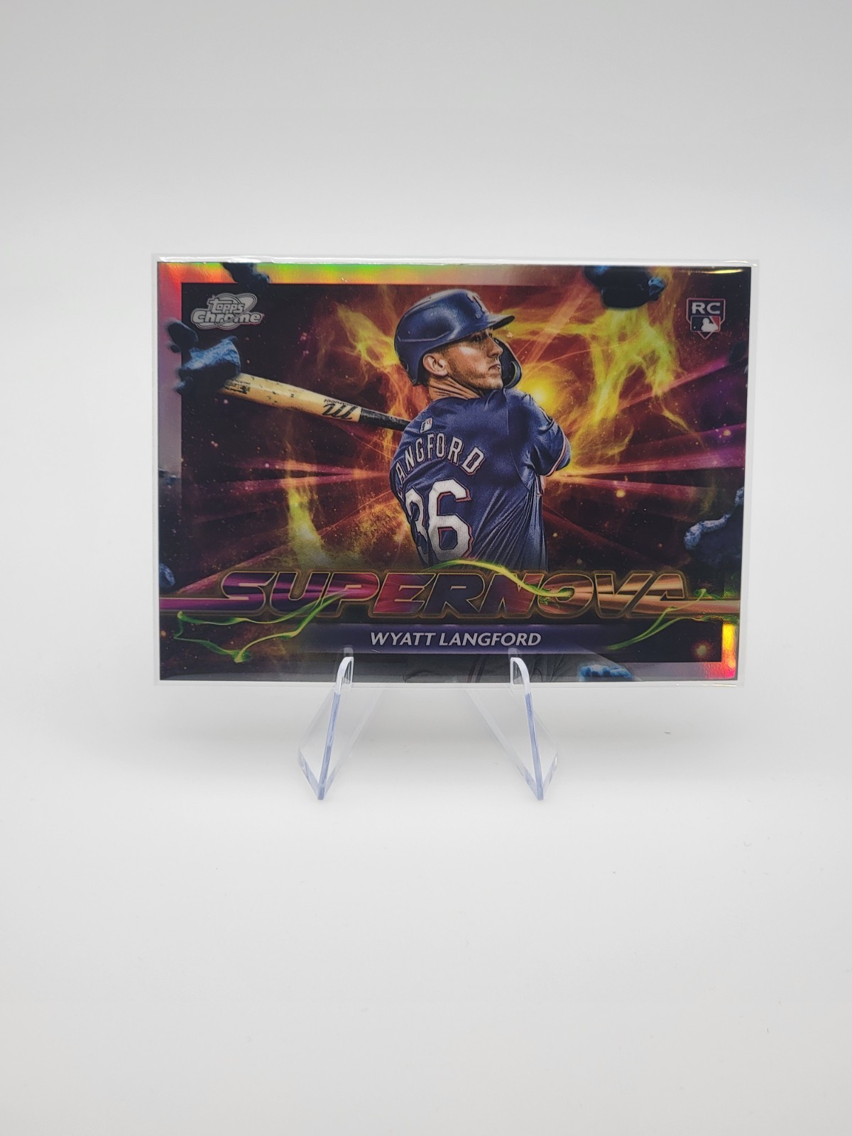 2024 Topps Chrome Cosmic SUPERNOVA Wyatt Langford RC SSP SPN-13 Rangers