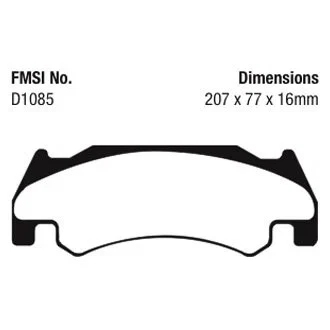 For Dodge Ram 1500 05-06 EBC Greenstuff 6000 Series Truck & SUV Front Brake Pads Foto 2 de 3