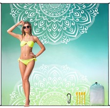 Beach Blanket Waterproof Sandproof Beach Mat for 1-8 Adults Quick D... Fast Ship