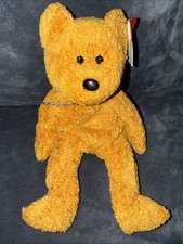 Vintage TY Beanie Baby Bear Fuzz Brown Retired