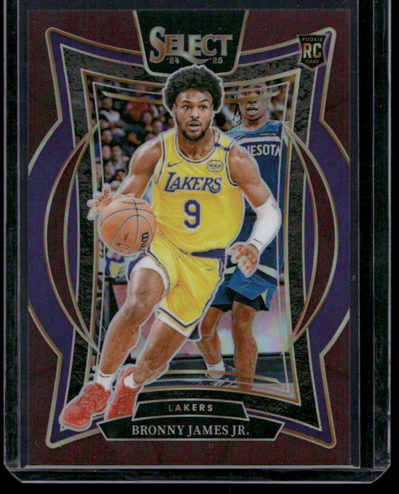 2024 Panini Select Bronny James Jr. Concourse Maroon Prizm /175 #90 RC Lakers