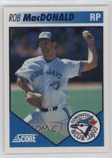 1991 Score Toronto Blue Jays Bob MacDonald (Rob on Card) #32 Rookie RC d4y. rookie card picture